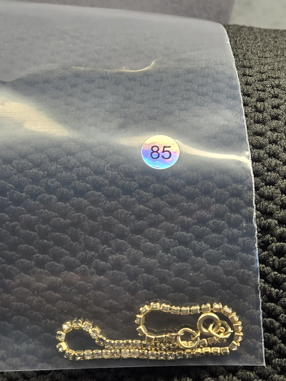 Dainty Clear Rhinestone Tennis Bracelet Gold Tone